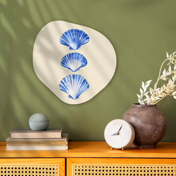 Forme organique - Forex - Coquillages - Bleu - Beige — 2