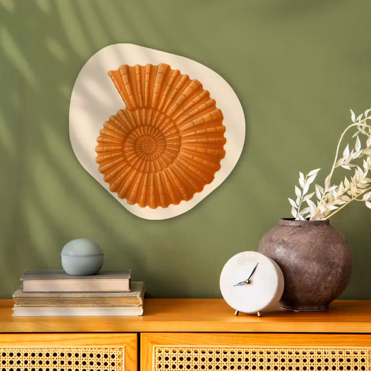 Forme organique - Forex - Coquille - Orange - Côtelé — 2