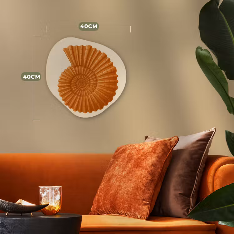 Forme organique - Forex - Coquille - Orange - Côtelé — 4