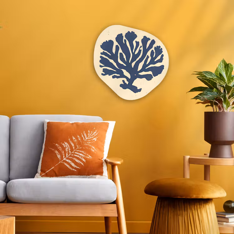 Forme organique - Forex - Corail bleu - Branches - Beige — 3