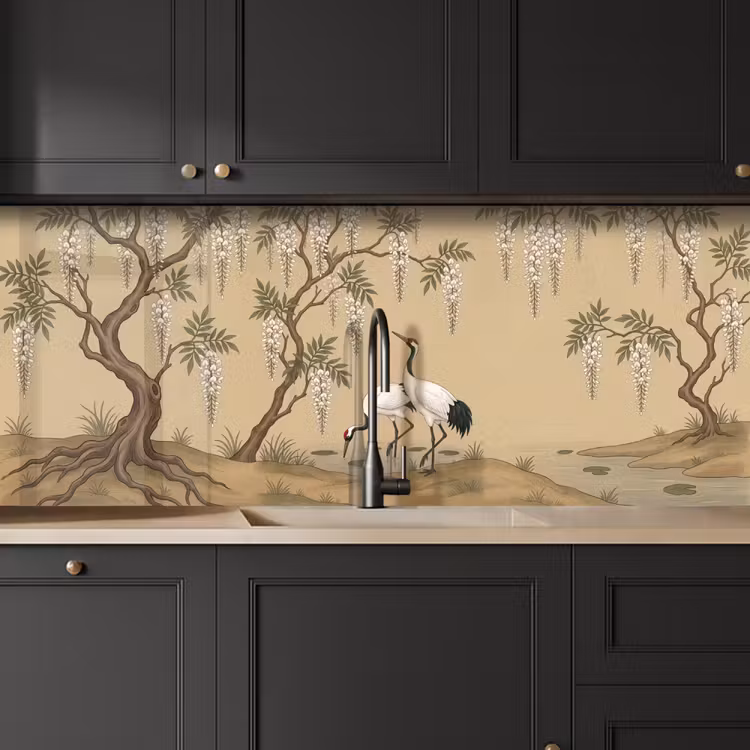 Crédence cuisine - Grue - Eau - Beige — 5