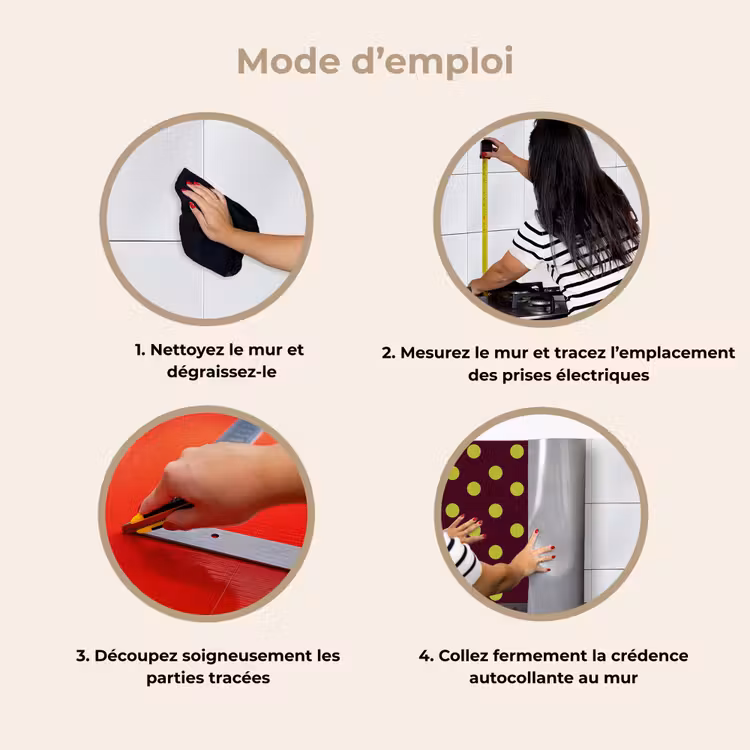 Crédence cuisine - Classique - Points - Vert — 7