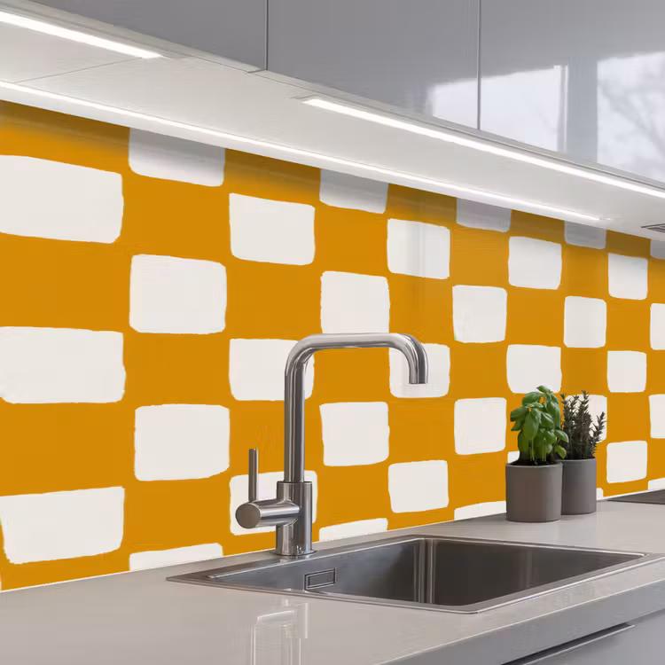 Crédence cuisine - Graphique - Motif - Ocre — 2