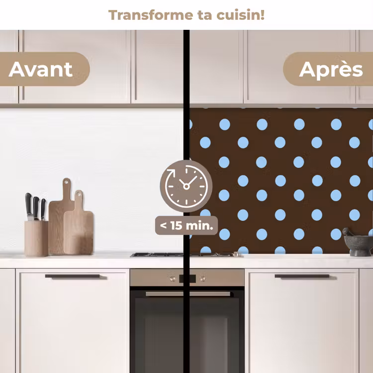 Crédence cuisine - Classique - Points - Marron — 3