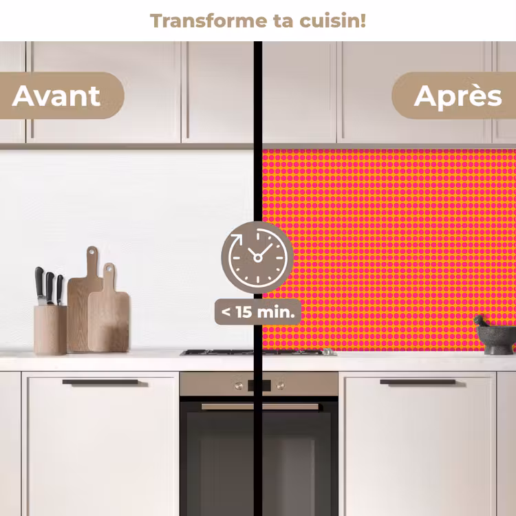 Crédence cuisine - Moderne - Points - Orange — 3