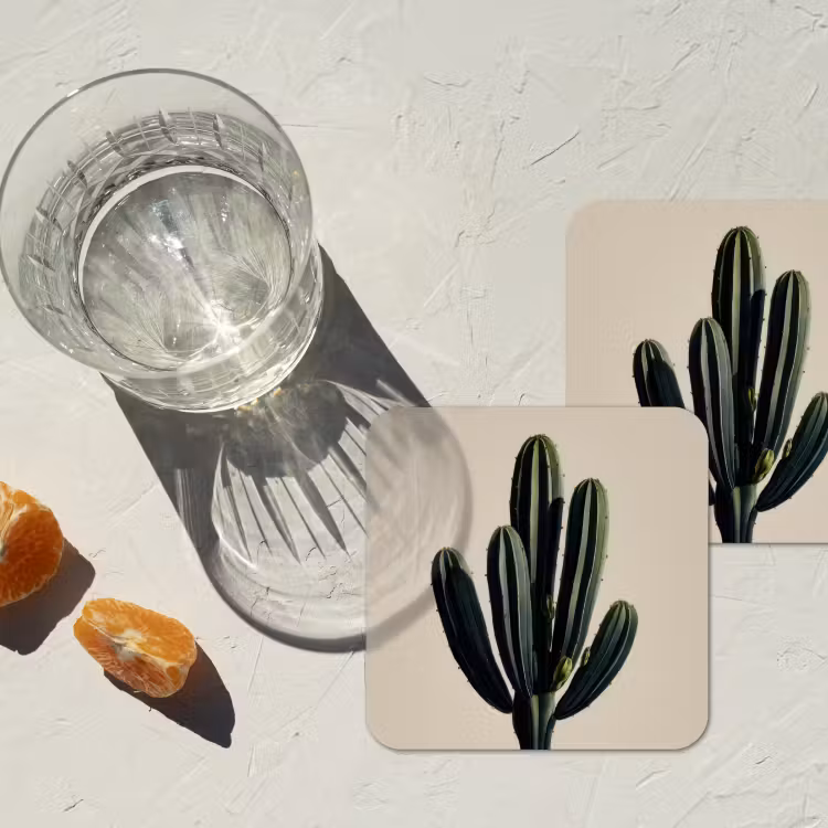 Dessous de verre - Cactus - Subtil - Vert — 2