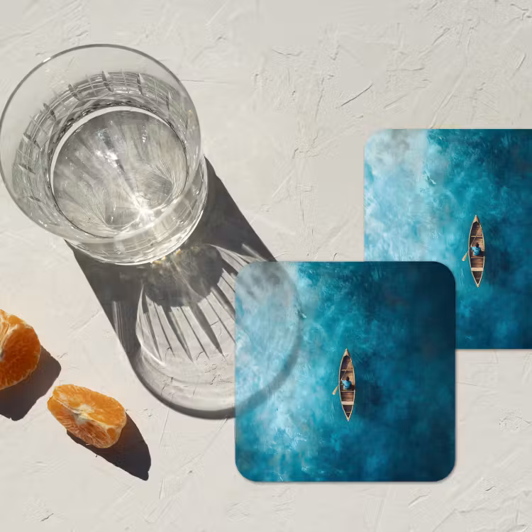 Dessous de verre - Bateau - Eau - Bleu — 2