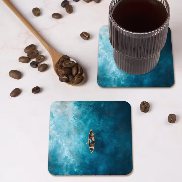 Dessous de verre - Bateau - Eau - Bleu — 4