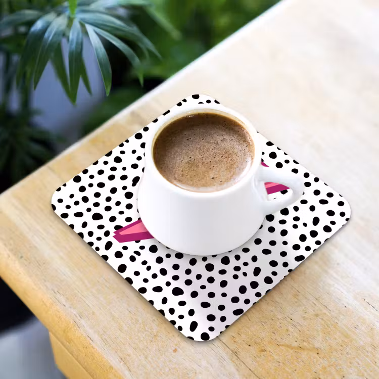 Dessous de verre - Éclair - Rose - Points — 3