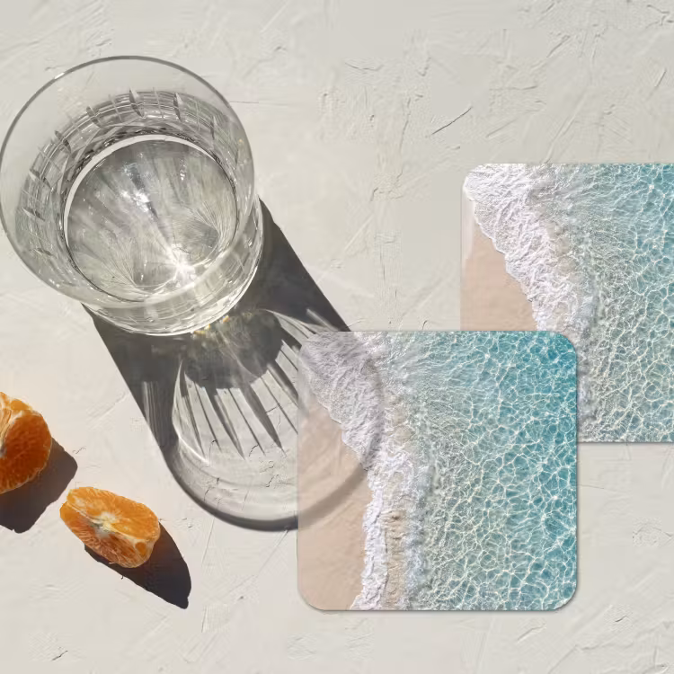 Dessous de verre - Côtière - Sable - Bleue — 2