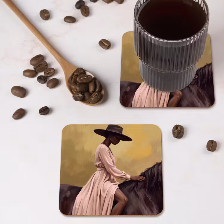 Dessous de verre - Cheval - Classique - Ocre — 4