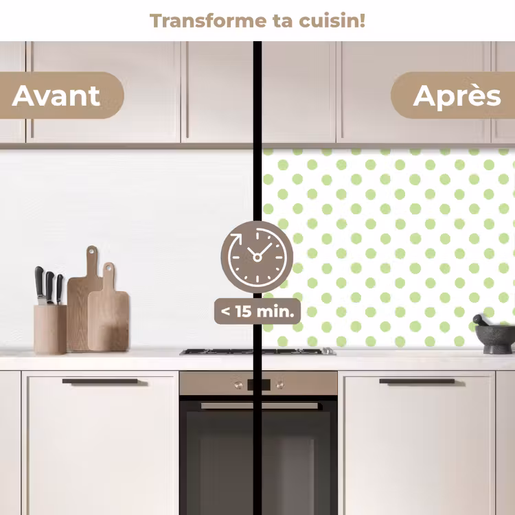 Crédence cuisine - Points - Classique - Vert — 3
