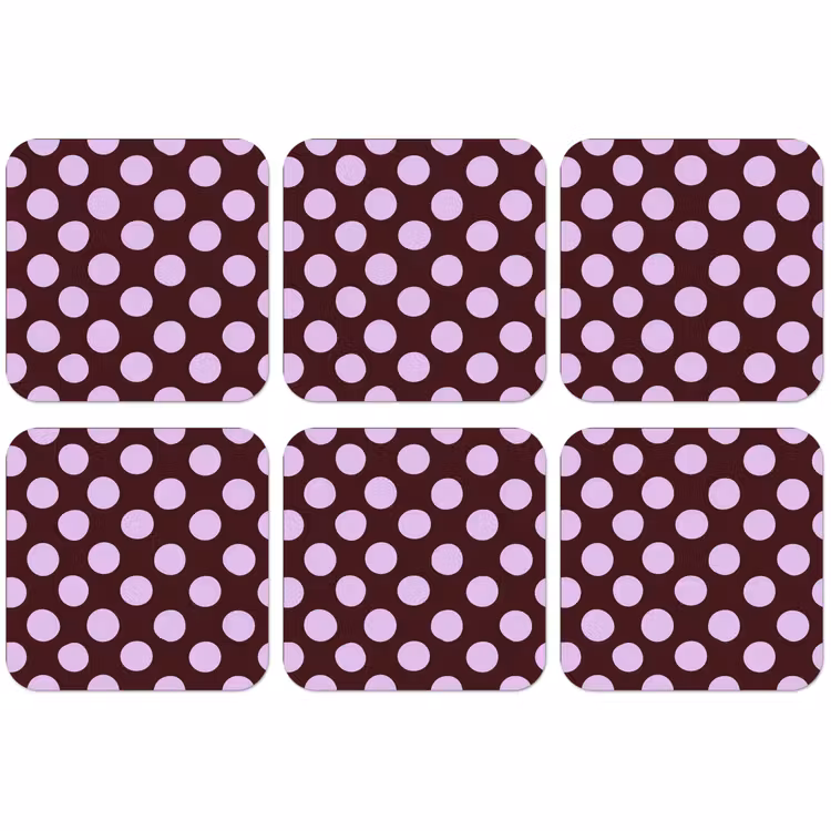 Dessous de verre - Classique - Points - Violet — 1