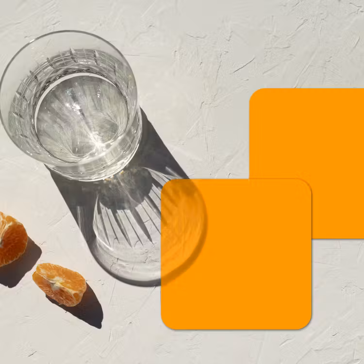 Dessous de verre - Chaud - Ocre - Orange — 2