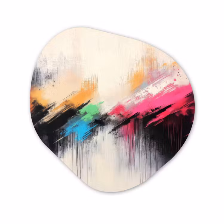 Forme organique - Forex - Dynamique - Abstrait - Coloré - Noir — 1