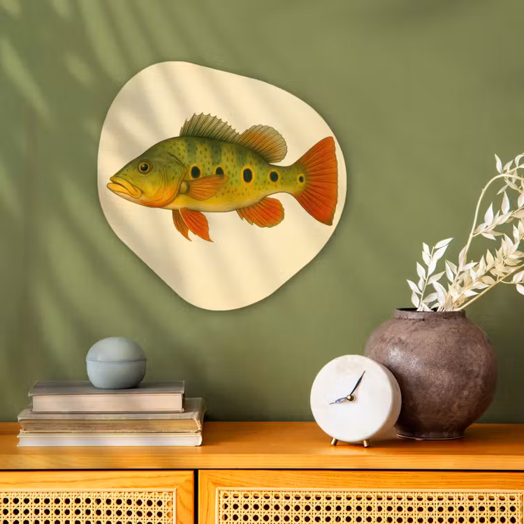 Forme organique - Forex - Écailles - Poisson - Vert - Illustration — 2