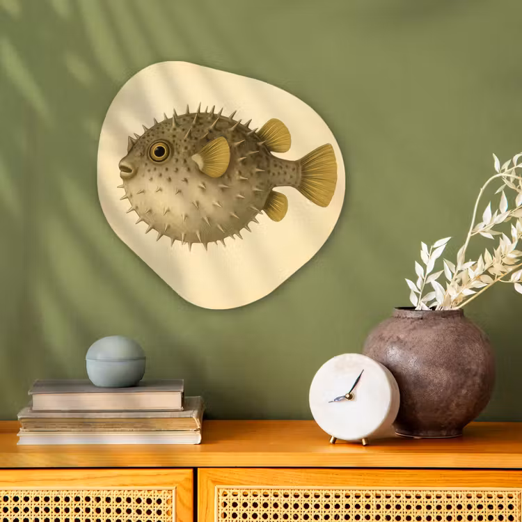 Forme organique - Forex - Épines - Poisson - Gonflées - Marron — 2