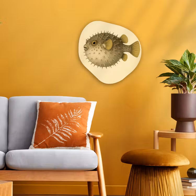 Forme organique - Forex - Épines - Poisson - Gonflées - Marron — 3