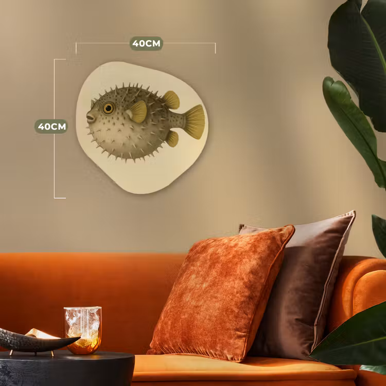 Forme organique - Forex - Épines - Poisson - Gonflées - Marron — 4