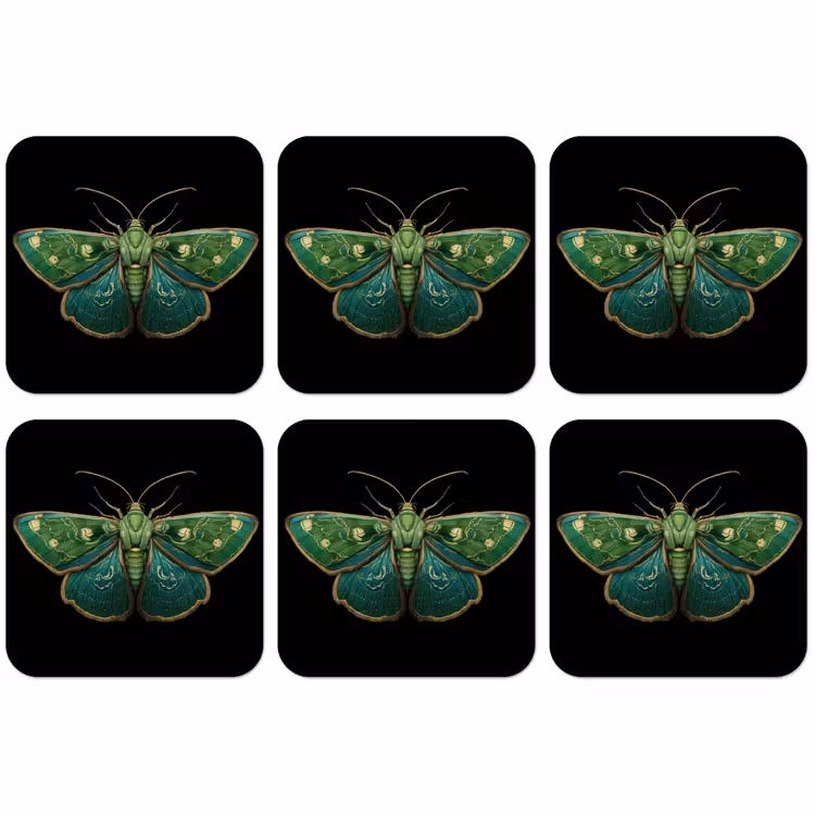 Dessous de verre - Moth - Vibrant - Vert — 1
