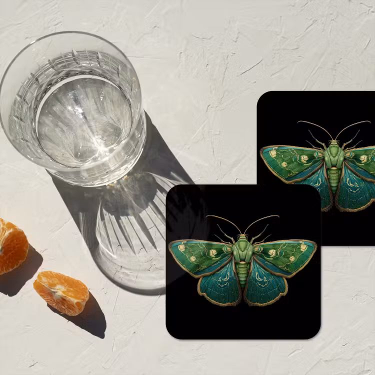 Dessous de verre - Moth - Vibrant - Vert — 2