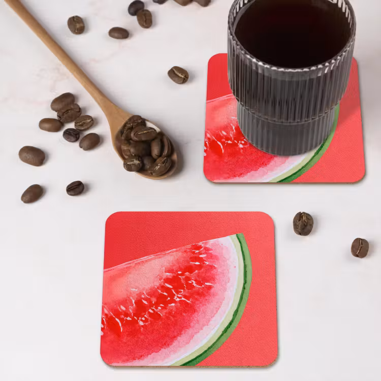 Dessous de verre - Pastèque - Rouge - Été — 4