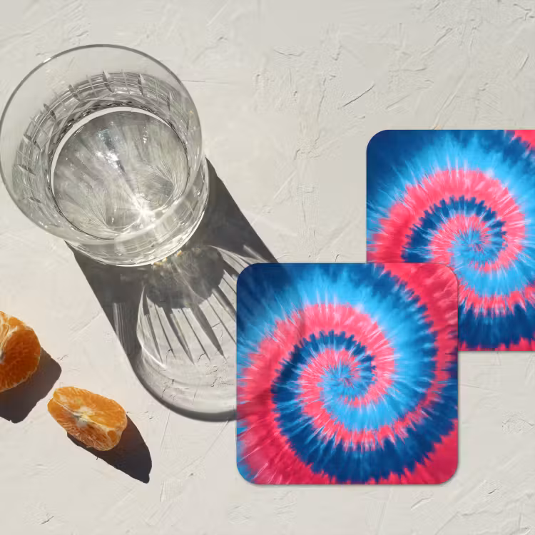 Dessous de verre - Spirale - Rose - Rotative — 2