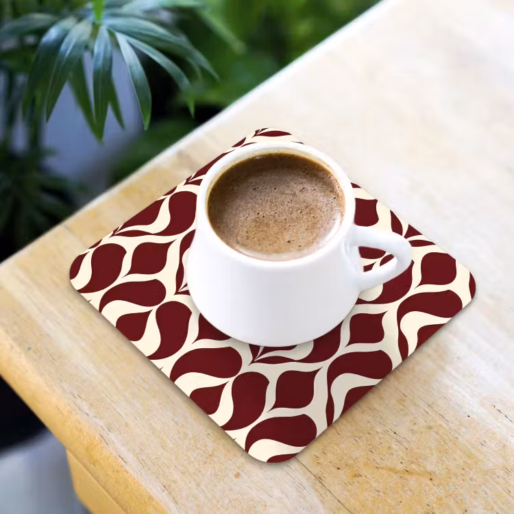 Dessous de verre - Rouge - Drop pattern - Graphic — 3