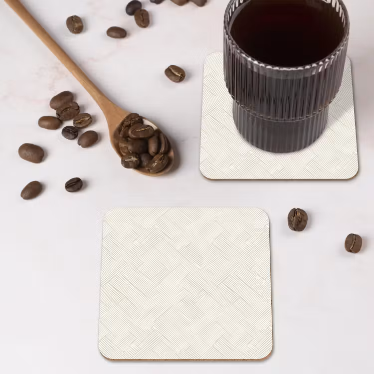 Dessous de verre - Texture - Abstrait - Beige — 4