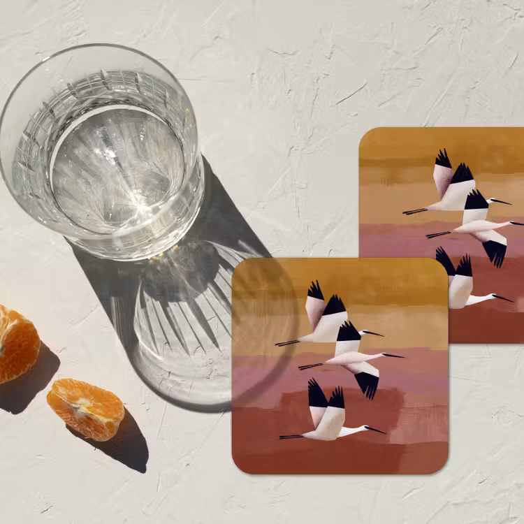 Dessous de verre - Oiseaux - Bec - Abstrait — 2