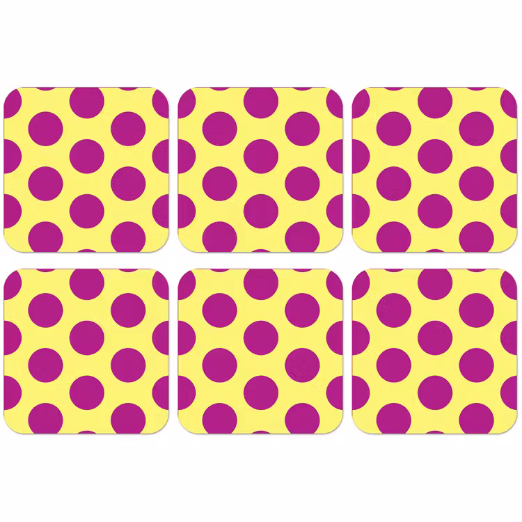 Dessous de verre - Points - Classique - Jaune — 1