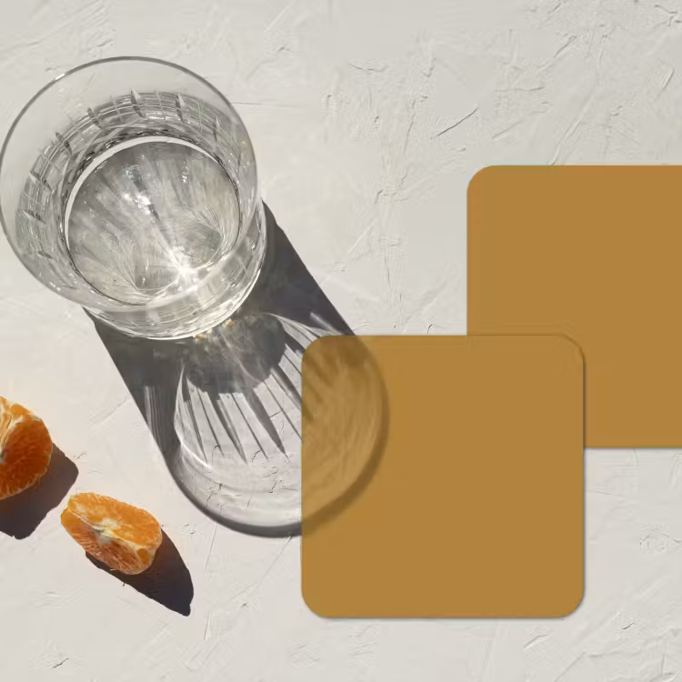 Dessous de verre - Rhythmic - Ocre - Jaune — 2