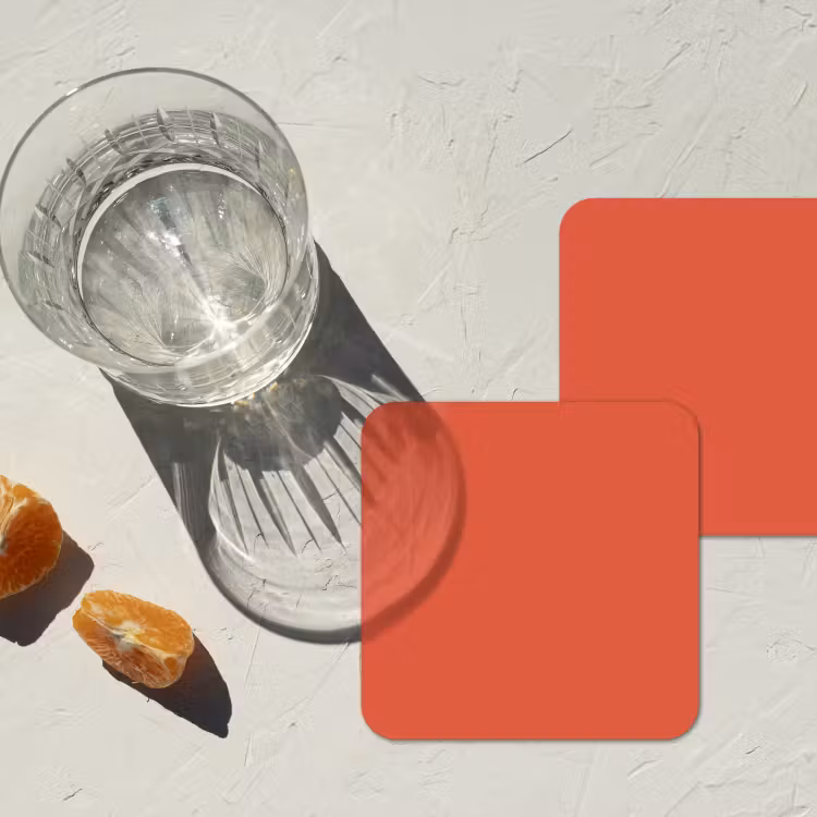 Dessous de verre - Rustique - Argile - Orange — 2