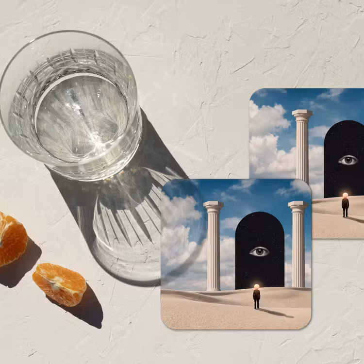Dessous de verre - Rêve - Désert - Œil — 2