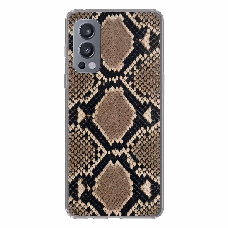 Étui pour téléphone - Imprimé serpent - Python - Marron — 1