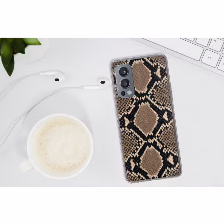 Étui pour téléphone - Imprimé serpent - Python - Marron — 4