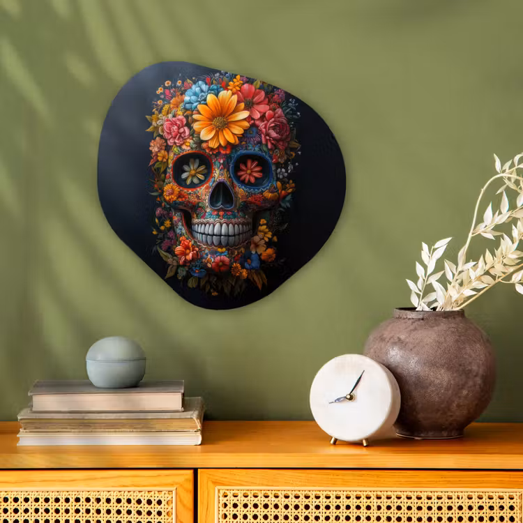 Forme organique - Forex - Fleurs - Coloré - Crâne — 2