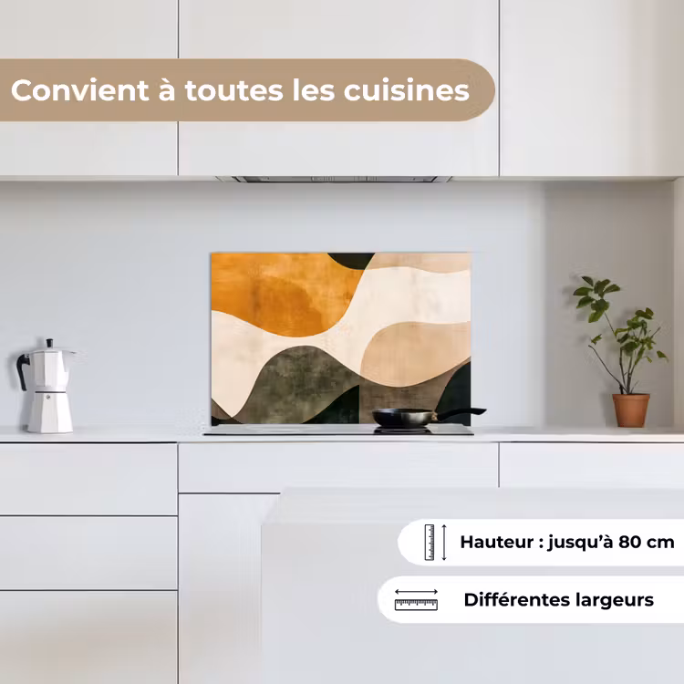 Fond de hotte - Formes - Ocre jaune - Abstrait — 9