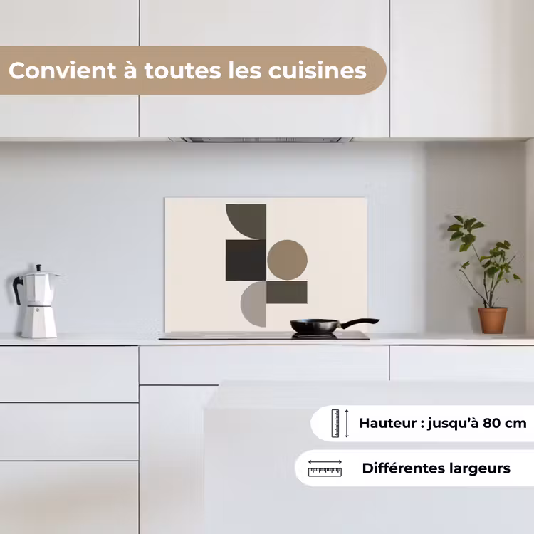 Fond de hotte - Tons de terre - Composition abstraite - Formes simples — 9