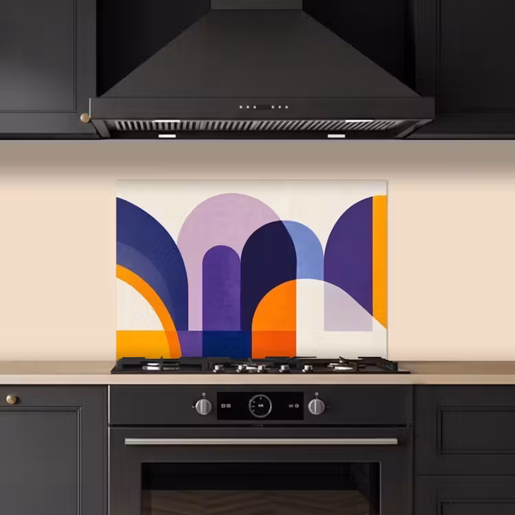 Fond de hotte - Formes - Abstrait - Graphique - Orange — 3