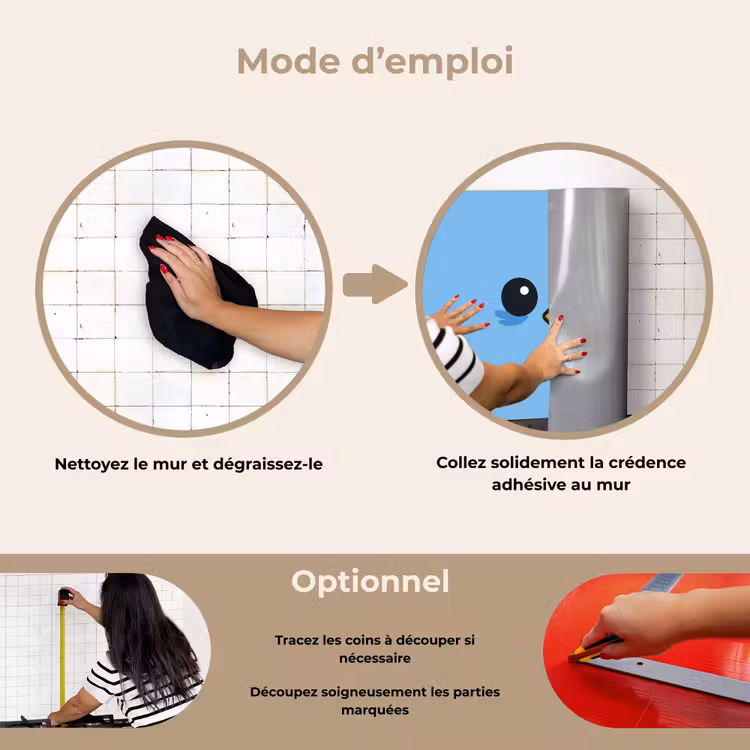 Fond de hotte - Oiseau - Bleu - Simple — 6
