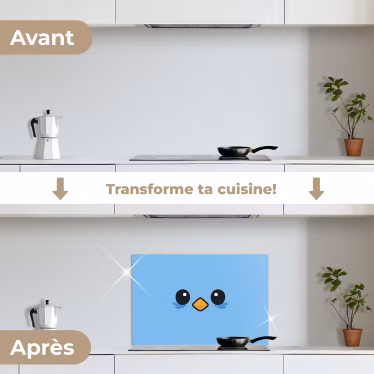 Fond de hotte - Oiseau - Bleu - Simple — 7