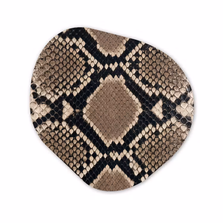 Forme organique - Aluminium - Imprimé serpent - Python - Marron — 1