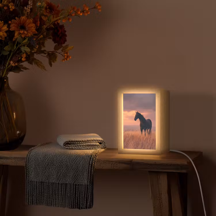 Lampe de table - Cheval - Nuages - Champ libre — 3