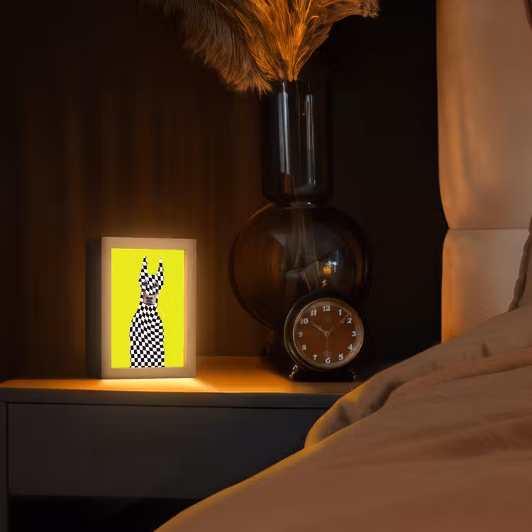 Lampe de table - Doberman - Bloqué - Jaune — 2