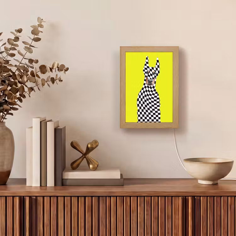 Lampe de table - Doberman - Bloqué - Jaune — 4