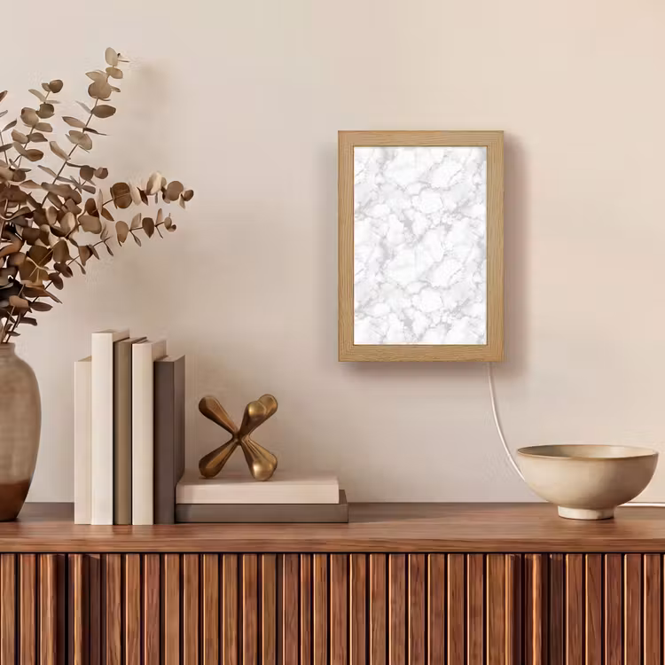 Lampe de table - Blanc - Marbre - Gris — 4
