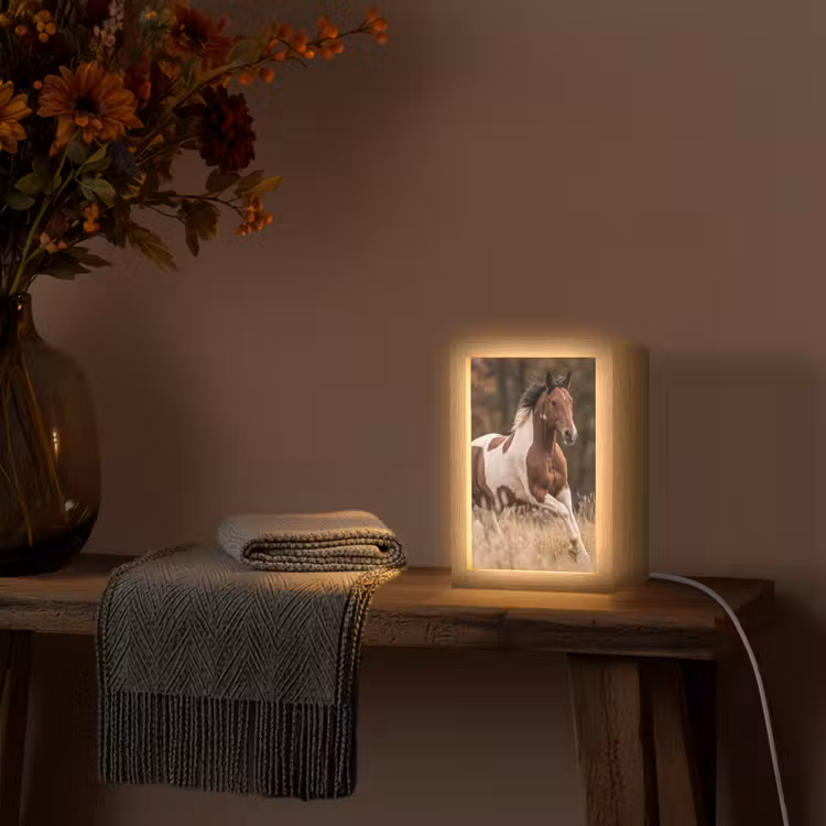 Lampe de table - Cheval - Marron - Herbe — 3