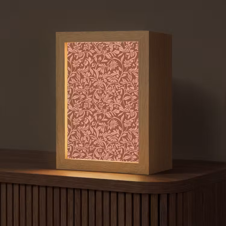 Lampe de table - Fleurs - Impression - Rose — 1