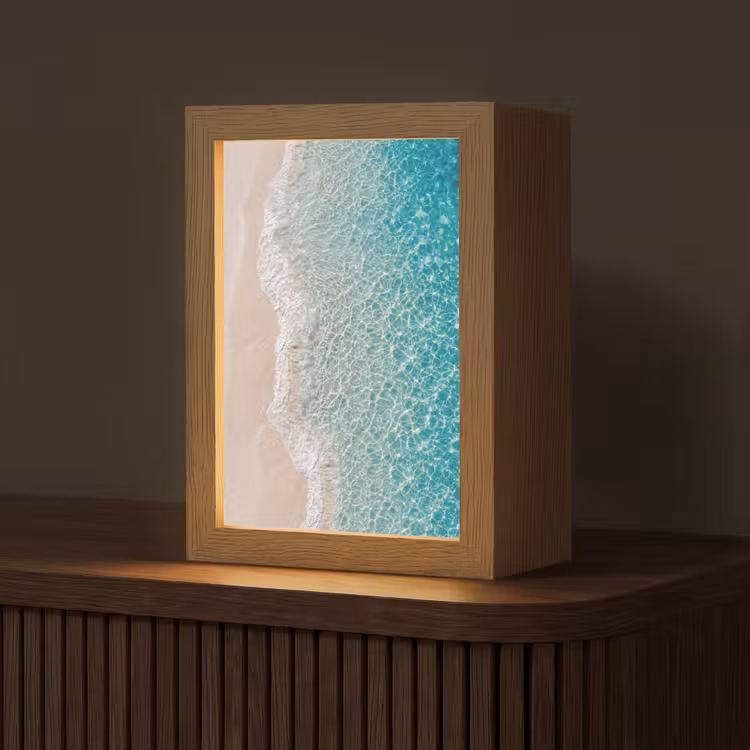 Lampe de table - Côtière - Sable - Bleue — 1